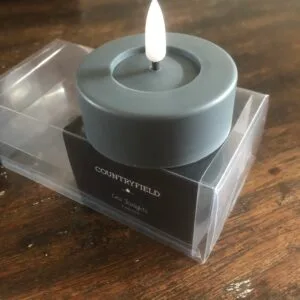 Led waxinelichtjes grijs