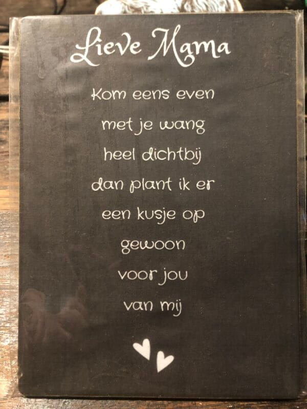 Houten bordje 🤎 lieve mama