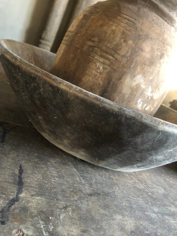 Oude houten schaal 🤎🤎 - Afbeelding 2