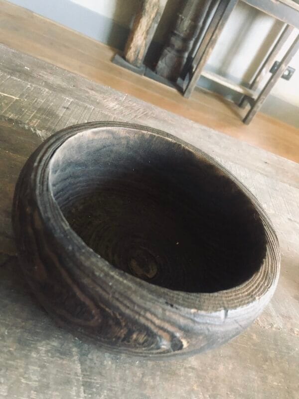 Donker houten schaal - Afbeelding 3