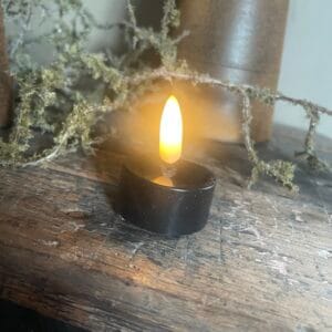 Led waxinelichtje zwart 🖤