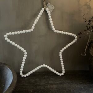 Witte kralen ster ⭐️ groot