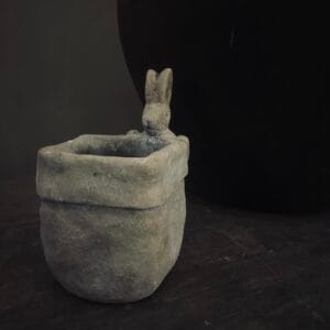 Stenen Bakje met konijn 🤎